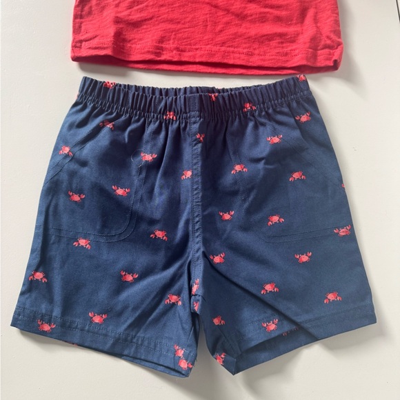 Baby Red  Polo Shirt and Navy Shorts Set - Picture 2 of 3
